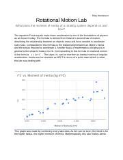 Rotational Motion Lab Docx Riley Henderson Rotational Motion Lab What