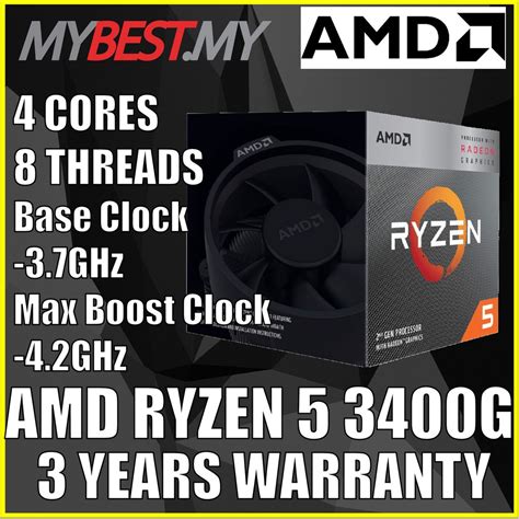 Amd Ryzen G With Vega Graphics Processor Shopee Malaysia