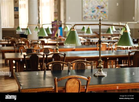 Classic interior of university library Stock Photo - Alamy