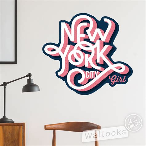 New York City Girl Wall Quote Inspirational Wall Message Etsy