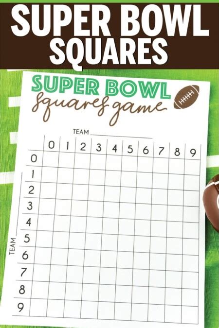 Free Printable Super Bowl Squares Template - Play Party Plan