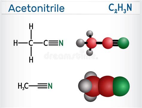 Acetonitrilo Metil cianuro Molécula Es Nitrilo Que Es Cianuro De