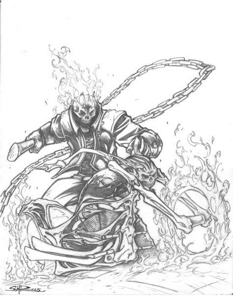 Ghost Rider A Blazing Pencil Sketch