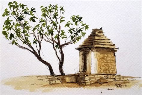 Hampi travel paintings on Behance