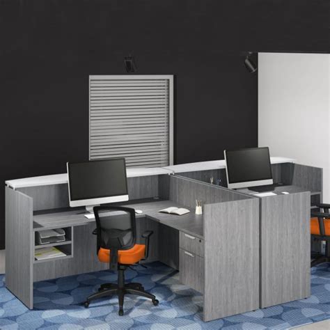 Double Reception Desk Station - Affordable & Stylish - Office Furniture EZ