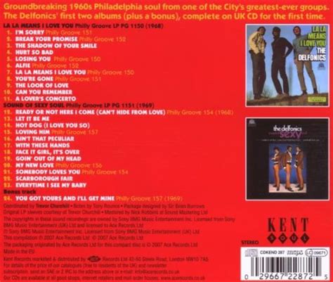 Delfonics La La Means I Love You Sound Of Sexy Soul Cd Kent