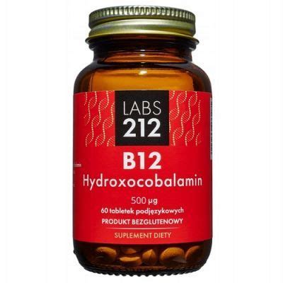 LABS 212 B12 Hydroxocobalamin Hydroksykobalamina 500 Ug 60 Tabletek