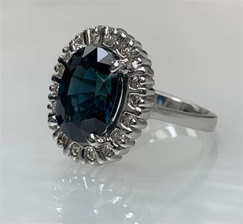 Sapphire Engagement Ring, Princess Diana Sapphire Rin… - Gem