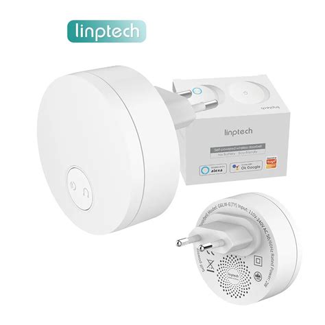 Linptech Tuya Wi fi Auto geração De Energia Sem Fio Campainha Trabalhar