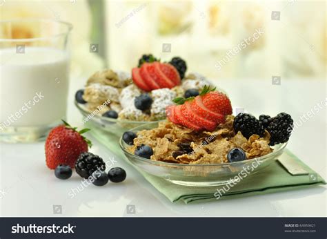 Healthy Breakfast Cereal Fruits Stock Photo 64959421 | Shutterstock