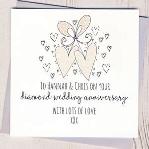 Personalised Diamond Wedding Anniversary Card By Eggbert Daisy