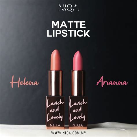 Lipstick Matte Niqa Free Cermin Poket Set Warna Nude Soft Pink Ikut Haba Badan Shopee Malaysia