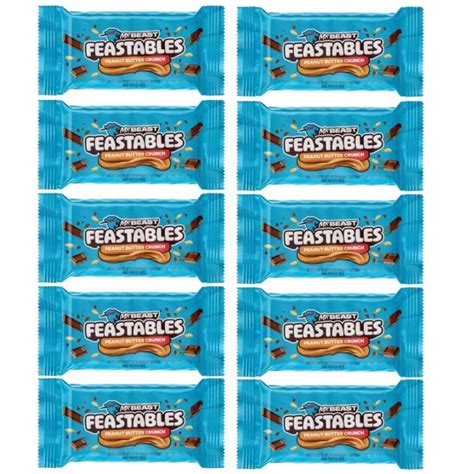 MR BEAST FEASTABLES MrBeast Milk Chocolate Peanut Butter Crunch 1.24oz ...