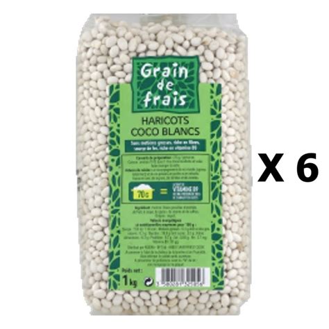 Lot X Haricots Coco Blancs Grain De Frais Paquet Kg