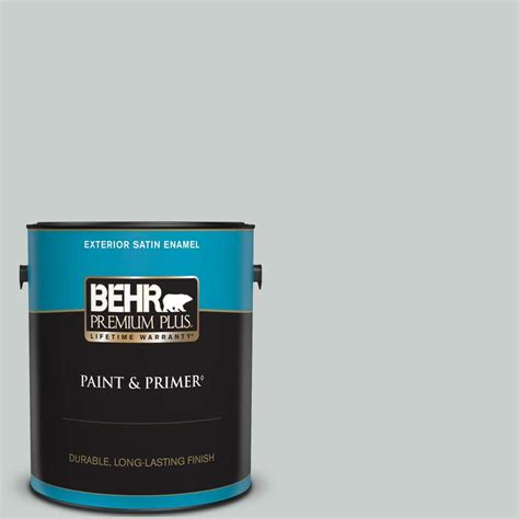 Behr Premium Plus 1 Gal 720e 2 Light French Gray Satin Enamel Exterior Paint And Primer 905001