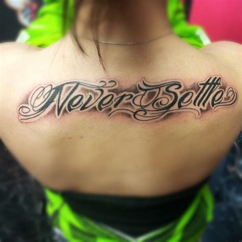 Never Settle Tattoo by WitchHammerTattoo on DeviantArt