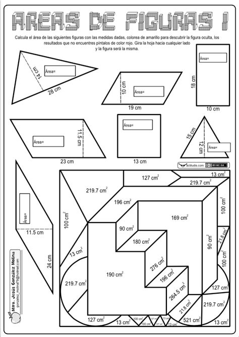 Areas Figuras I Actividades De Geometría Areas De Figuras