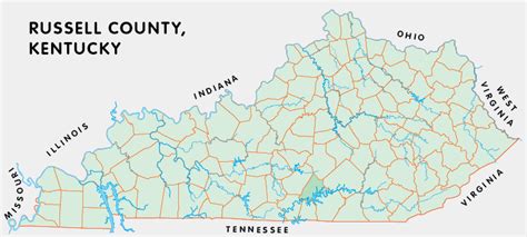 Russell County Ky Map | Map Of West