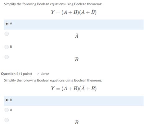 Solved Simplify The Following Boolean Equations Using Chegg