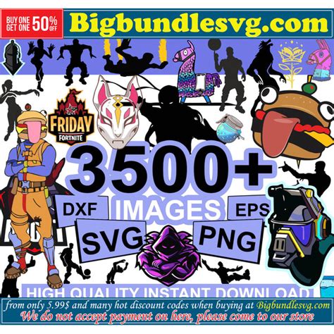 3500 Fortnite Bundle Svg Fortnite Svg Fortnite Cricut Svg Inspire Uplift