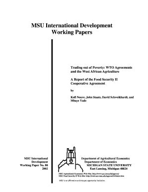 Fillable Online Ageconsearch Umn WTO Agreements And The West African