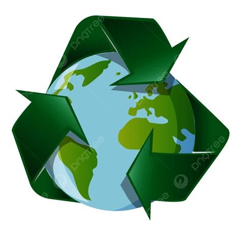 Planeta Terra Png No S Mbolo De Reciclagem Feliz Projeto Imagem Png