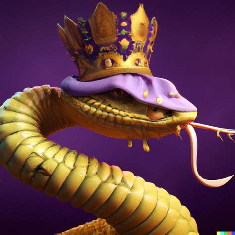 Ai And Digital Art Created Snakes With A Golden Crown Buy The Click