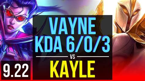 Vayne Vs Kayle Top 3 Early Solo Kills Kda 603 Dominating