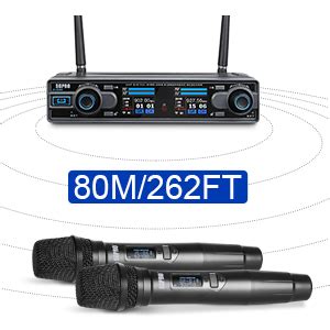 Amazon SGPRO Dual Handheld Wireless Microphone System 262Feet 90