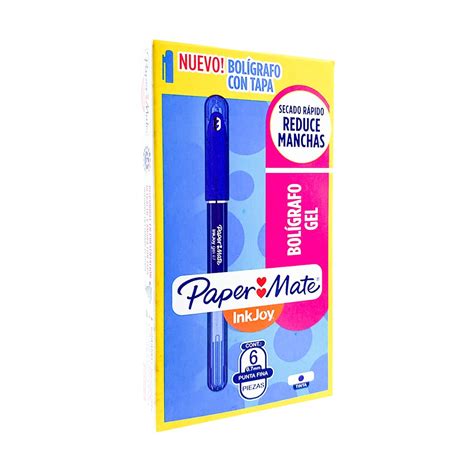 Lapicero Paper Mate Tapa Gel Azul 0 7mm Suescun