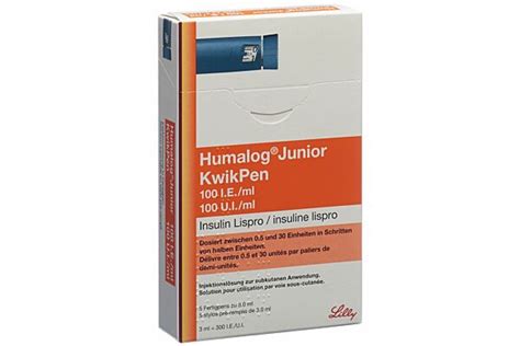 Humalog Junior KwikPen Insulin Inj Lös 100 IE ml 5 Fertpen 3 ml auf