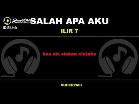 Karaoke Salah Apa Aku Ilir 7 YouTube