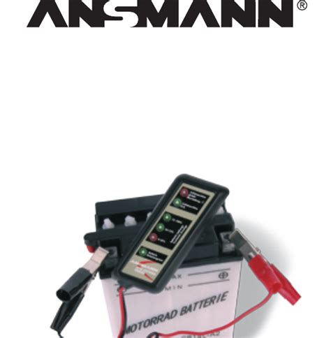 User Manual Ansmann Vehicle Power Check English 28 Pages