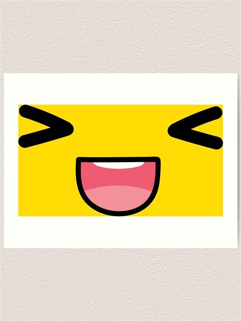 "Happy cute yellow smiling ascii Emoji Face" Art Print for Sale by ...