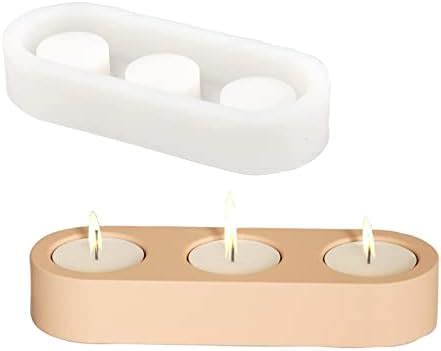 BOOWAN NICOLE Cement Candle Holder Mold DIY Silicone Concrete