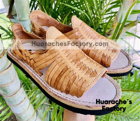 Zj Huaraches Artesanales Para Hombre Color Caf De Piel Con Suela