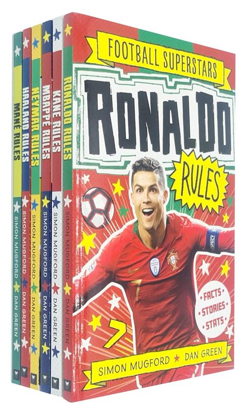 Football Superstars Series Books Collection Set Ronaldo, Kane, Mbappe ...