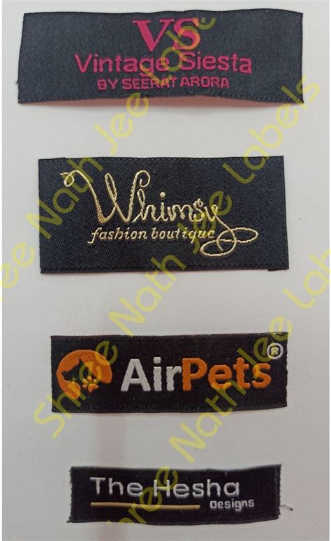 Polyester Custom Clothing Woven Label Packaging Type Packet At Rs