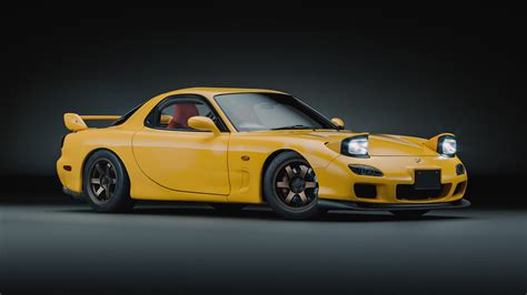 yellow mazda rx  rinitiald