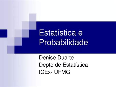 PPT Estatística e Probabilidade PowerPoint Presentation free