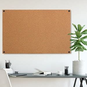 Modern Cork Board For Wall Floating Corkboard Standoff Etsy UK