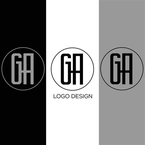 Dise O De Logotipo De Letra Inicial Ga Vector Premium