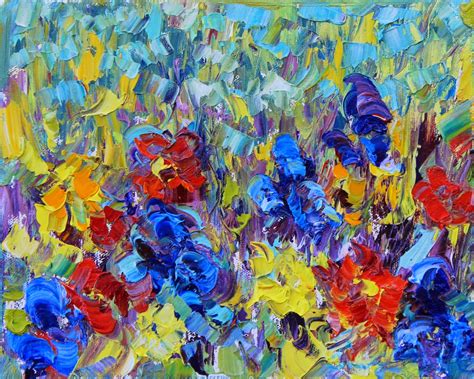 Daily Painters Abstract Gallery Abstract Flowers Palette Knife Oil