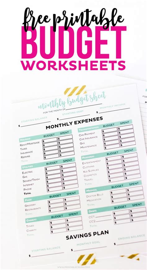 Awesome Budgeting Printables To Help You Save Money