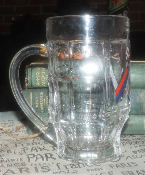 Vintage Molson Canadian 5l 17 Fluid Ounce Glass Beer Stein Mug Very Heavy Etched Glass