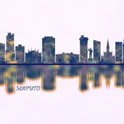 Maputo Skyline by Towseef Dar Wall Art