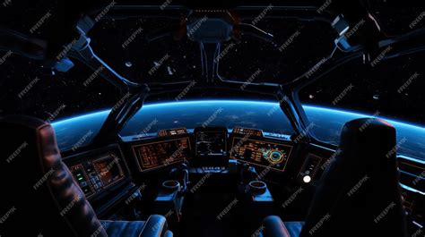 Premium Photo | Spaceship Cockpit Ambience for Cosmic Travel