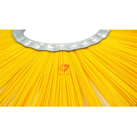 Pp Wire Flat Disc Wafer Road Sweeper Brush Yellow Customized Color