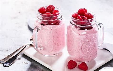 Hallonsmoothie Med Cottage Cheese Rezept Saft