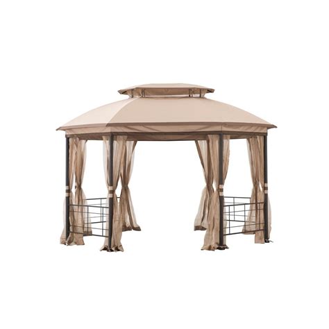 Hampton Bay Seagrove Replacement Canopy for Hexagon Gazebo, Brown